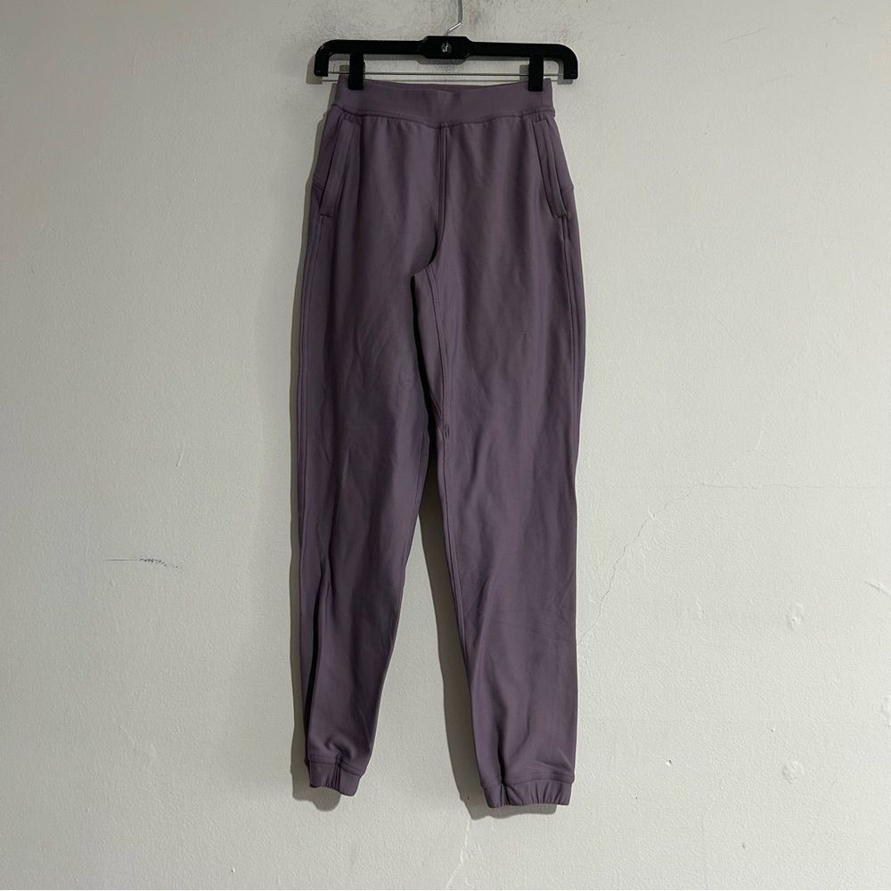 Lululemon Adapted State High-Rise Fleece Jogger Full Length Purple Ash Size 0